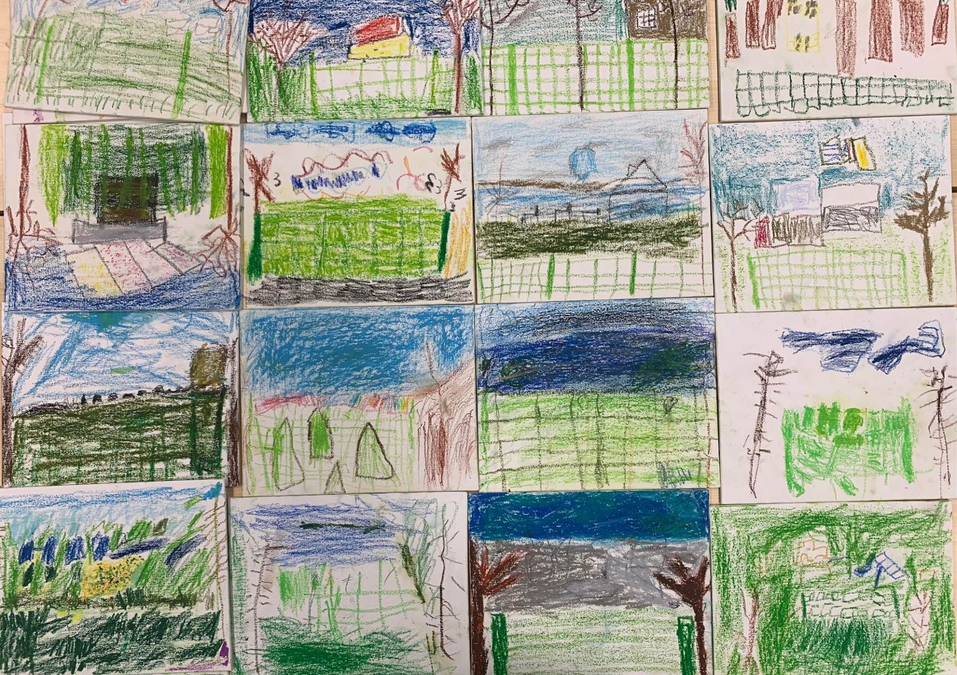 David Hockney inspired landscapes